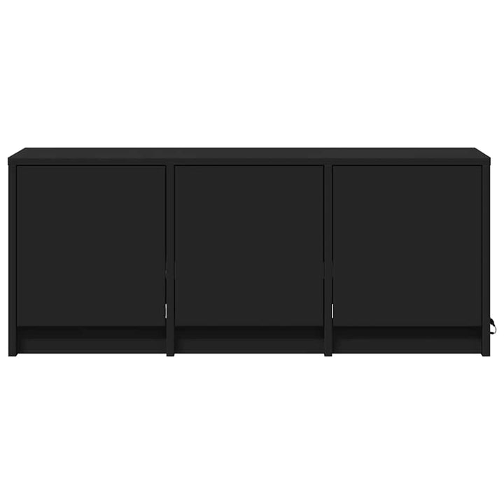 tv-bord med LED-lys 97x34x40 cm konstrueret træ sort