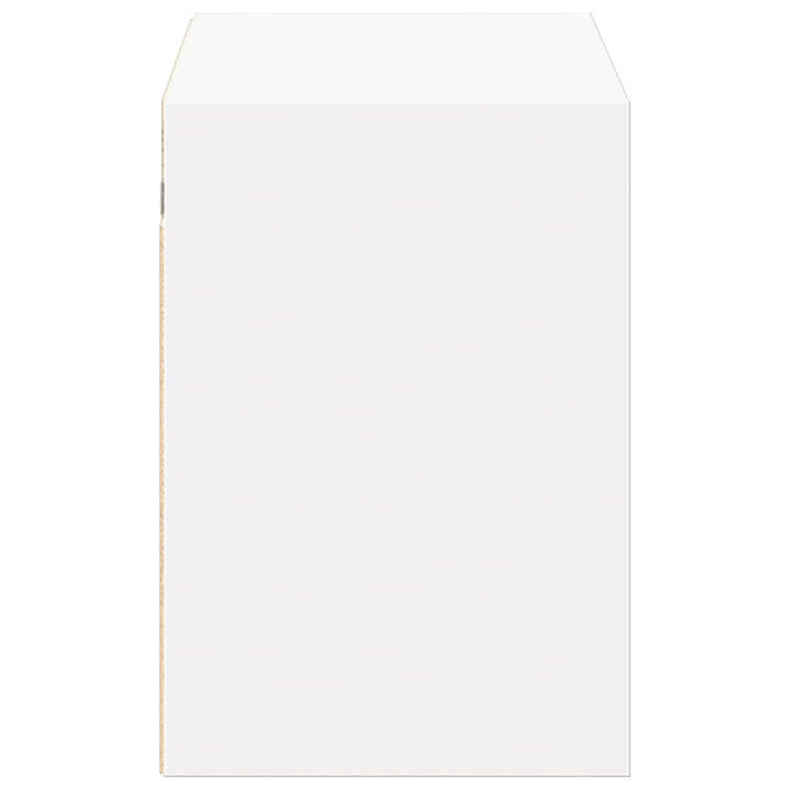 væghængt tv-bord med LED-lys 100x31x45 cm hvid
