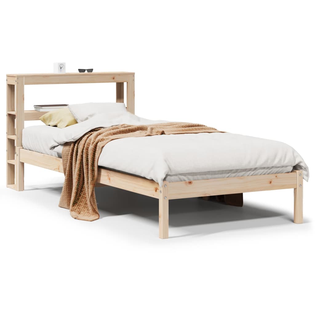 sengeramme uden madras 90x190 cm massivt fyrretræ