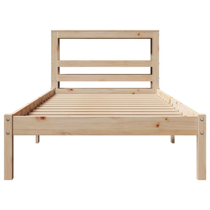 sengeramme uden madras 90x190 cm massivt fyrretræ
