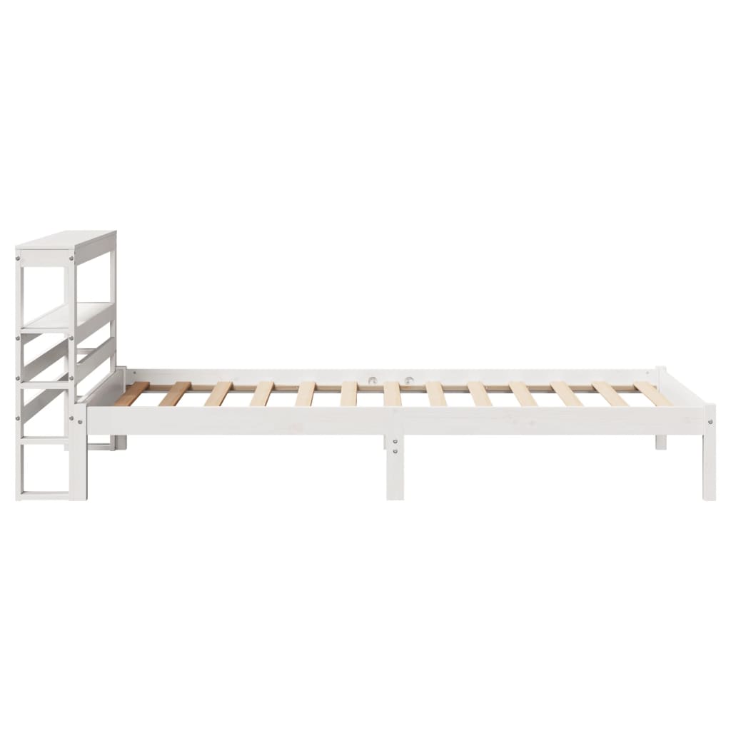 sengeramme uden madras 90x190 cm massivt fyrretræ hvid