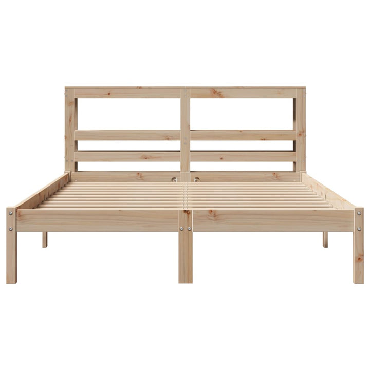 sengeramme uden madras 140x190 cm massivt fyrretræ