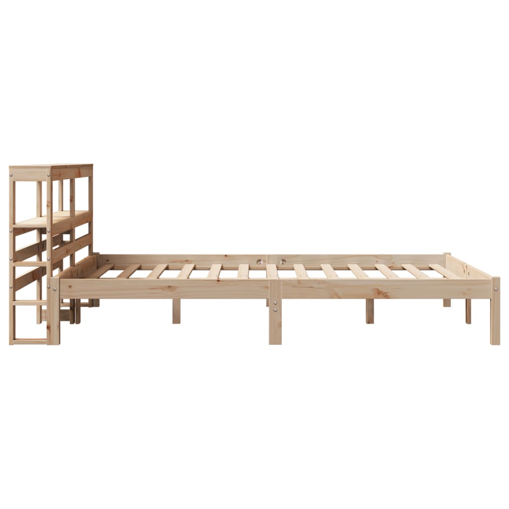 sengeramme uden madras 140x190 cm massivt fyrretræ