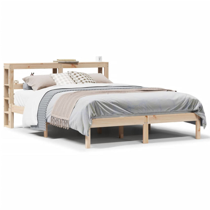 sengeramme uden madras 150x200 cm massivt fyrretræ