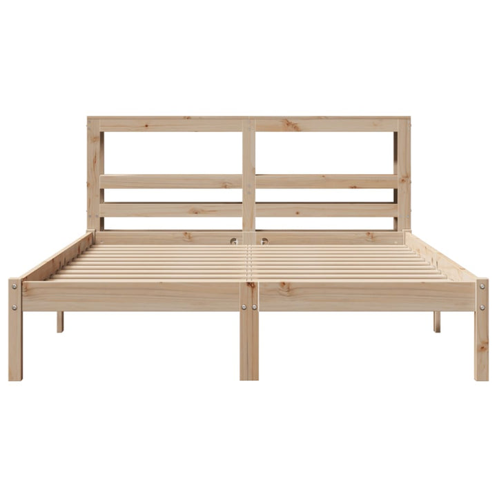 sengeramme uden madras 150x200 cm massivt fyrretræ