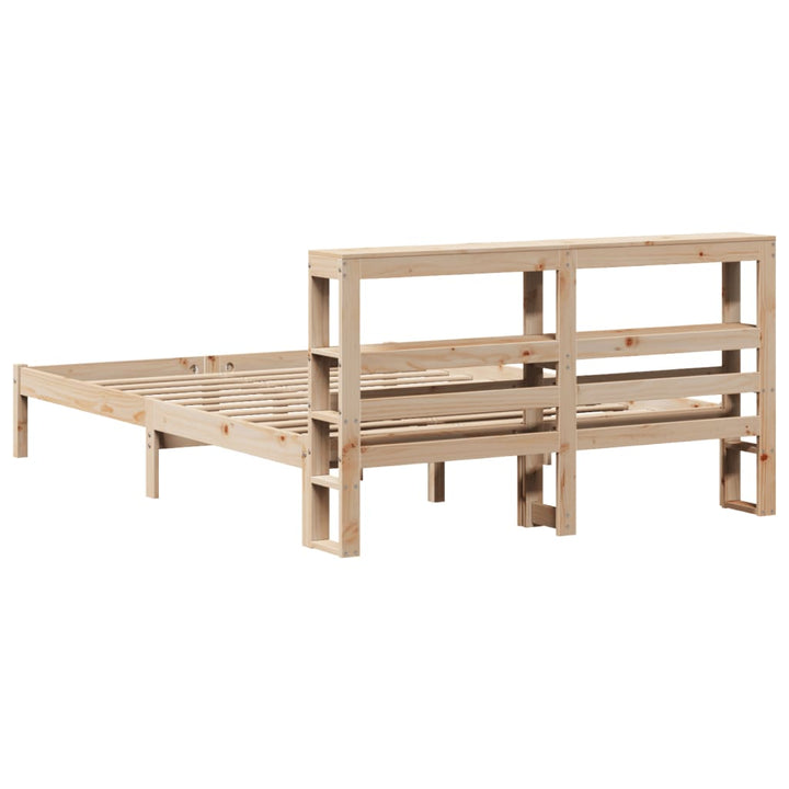 sengeramme uden madras 150x200 cm massivt fyrretræ