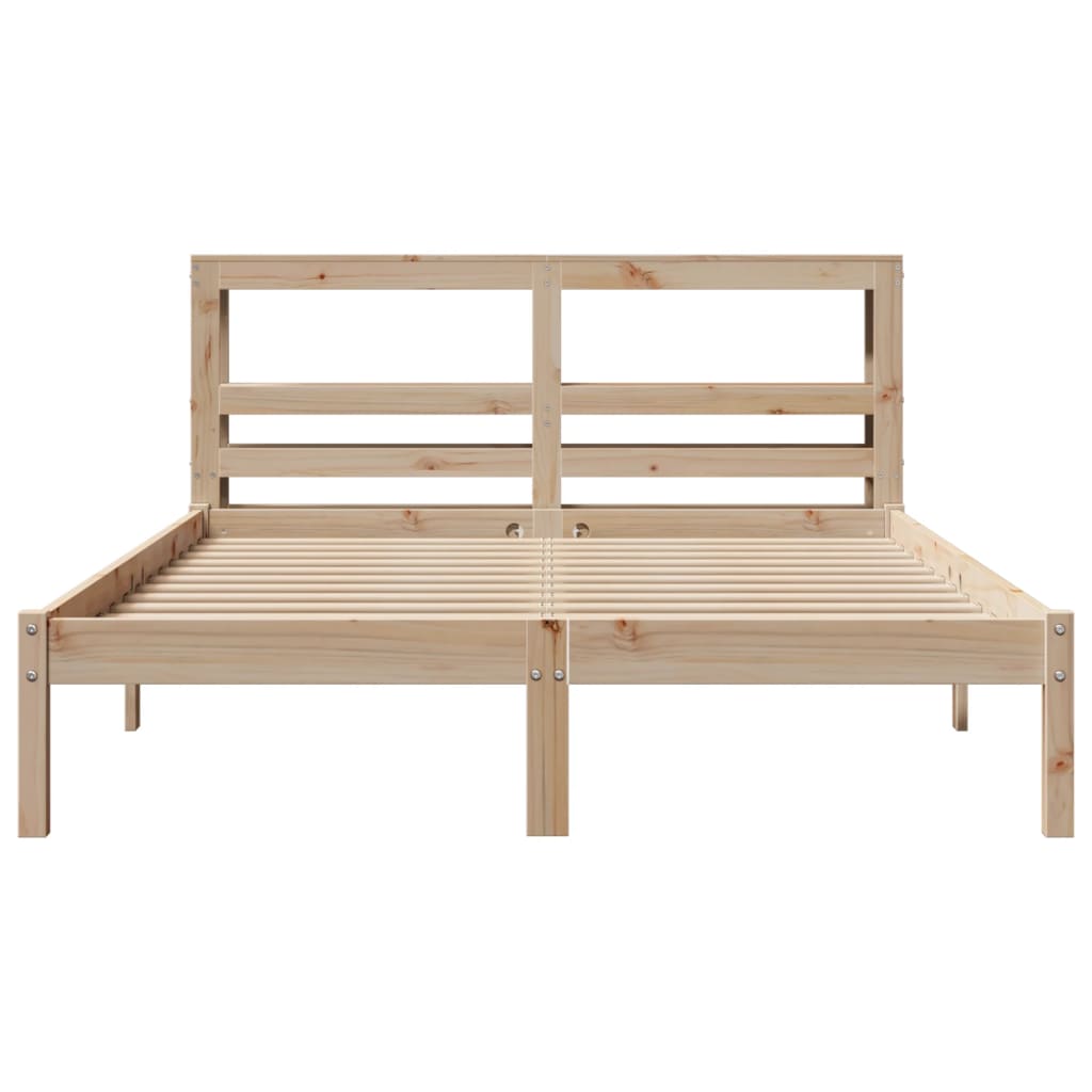 sengeramme uden madras 160x200 cm massivt fyrretræ