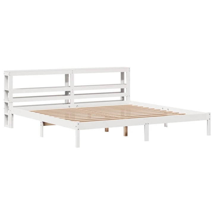 sengeramme uden madras 180x200 cm massivt fyrretræ hvid