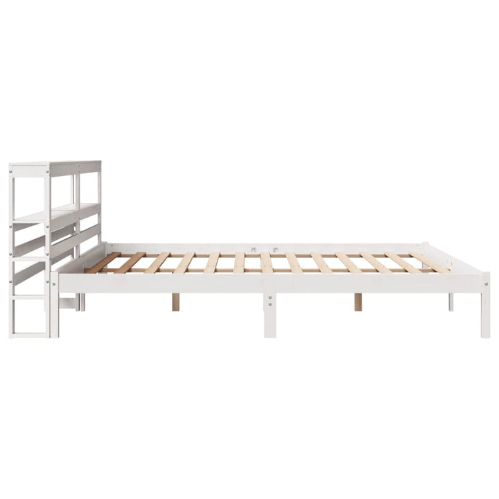sengeramme uden madras 180x200 cm massivt fyrretræ hvid
