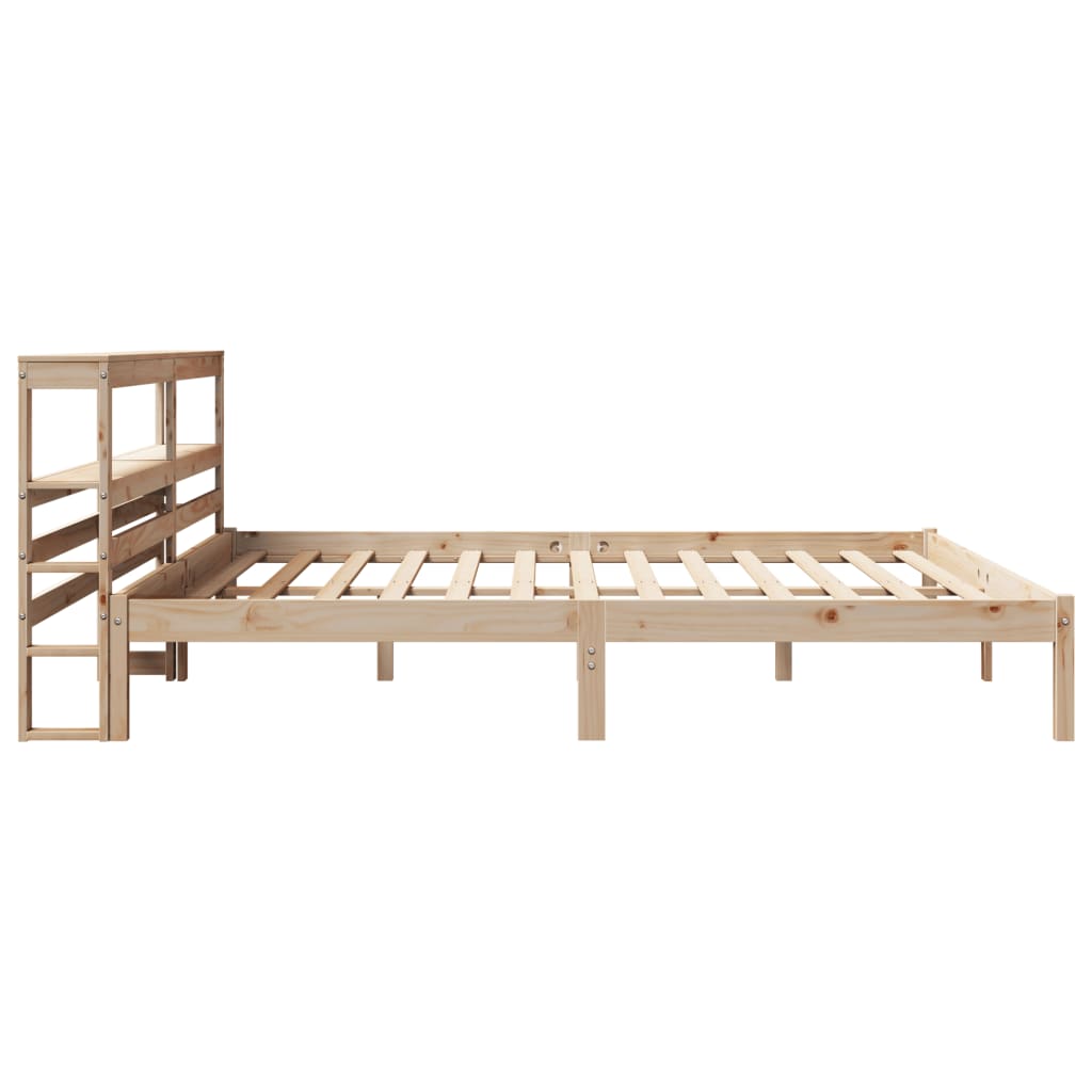 sengeramme uden madras 200x200 cm massivt fyrretræ
