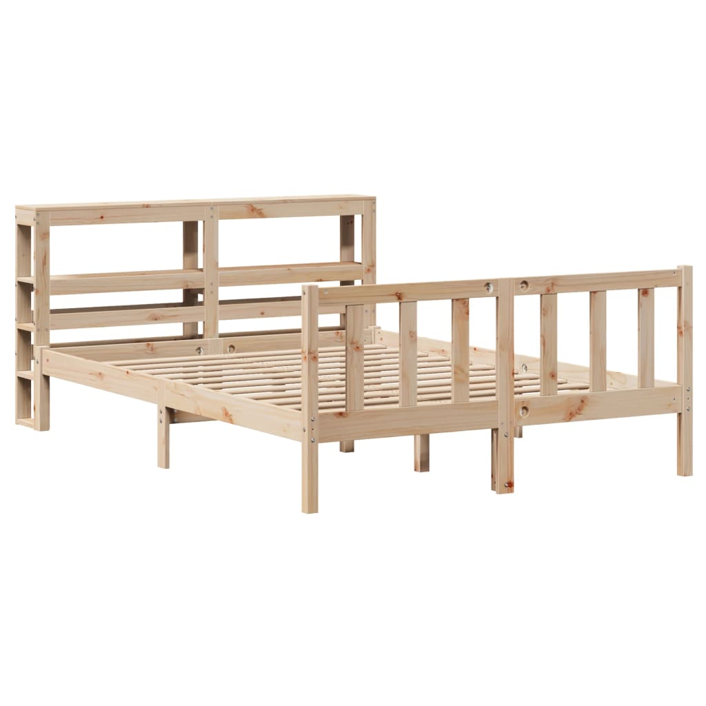 sengeramme uden madras 140x200 cm massivt fyrretræ