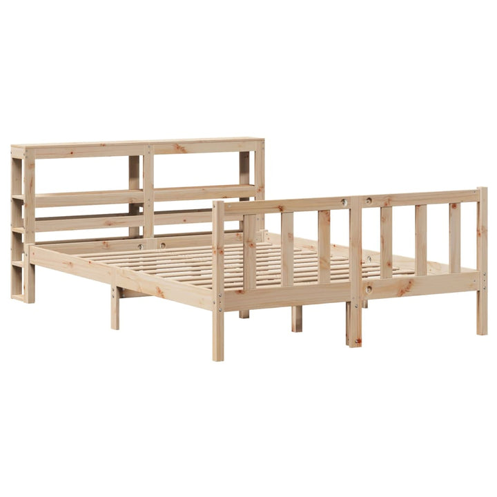 sengeramme uden madras 140x200 cm massivt fyrretræ