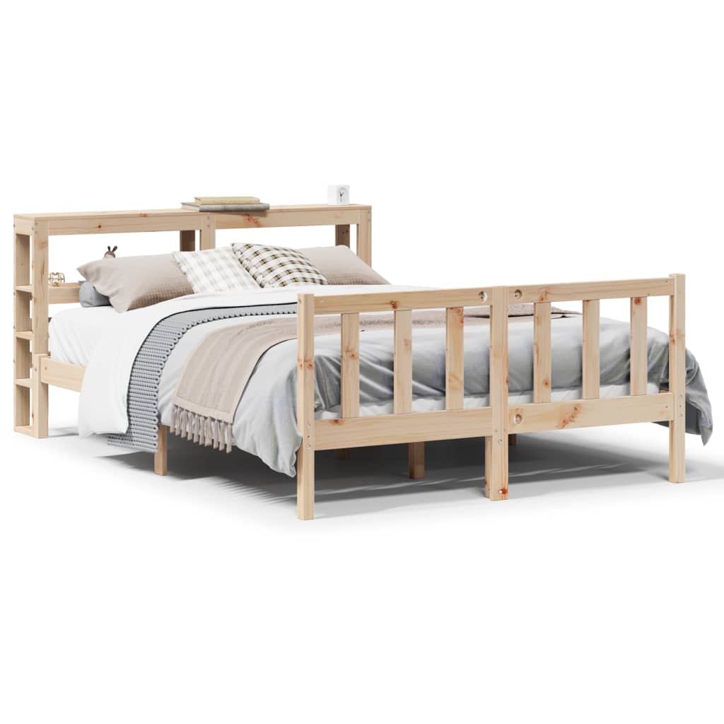 sengeramme uden madras 160x200 cm massivt fyrretræ