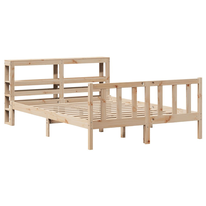 sengeramme uden madras 160x200 cm massivt fyrretræ