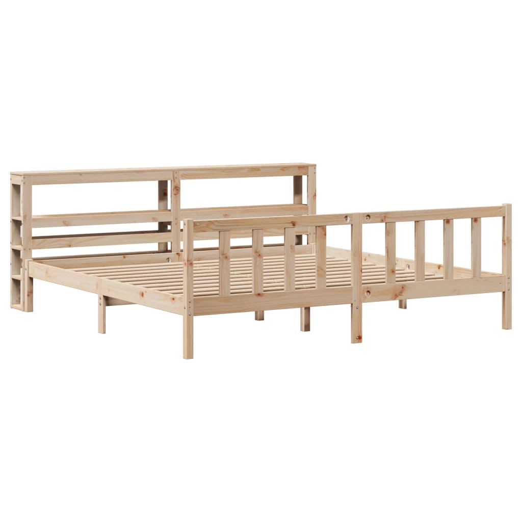 sengeramme uden madras 180x200 cm massivt fyrretræ