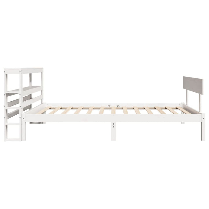 sengeramme uden madras 90x190 cm massivt fyrretræ hvid