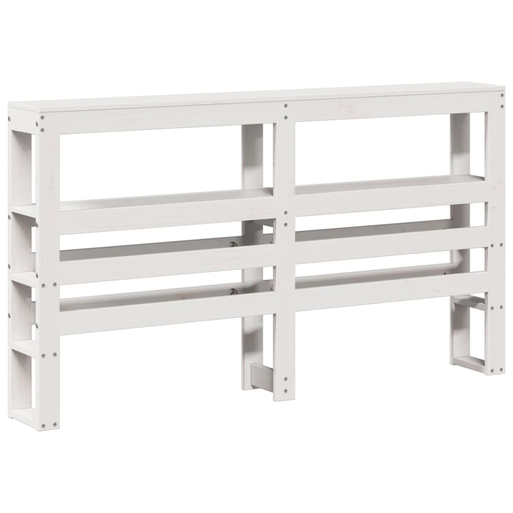 sengeramme uden madras 120x190 cm massivt fyrretræ hvid