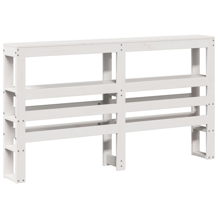 sengeramme uden madras 120x190 cm massivt fyrretræ hvid