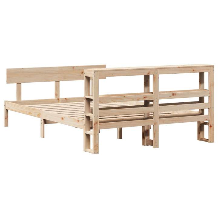sengeramme uden madras 140x190 cm massivt fyrretræ
