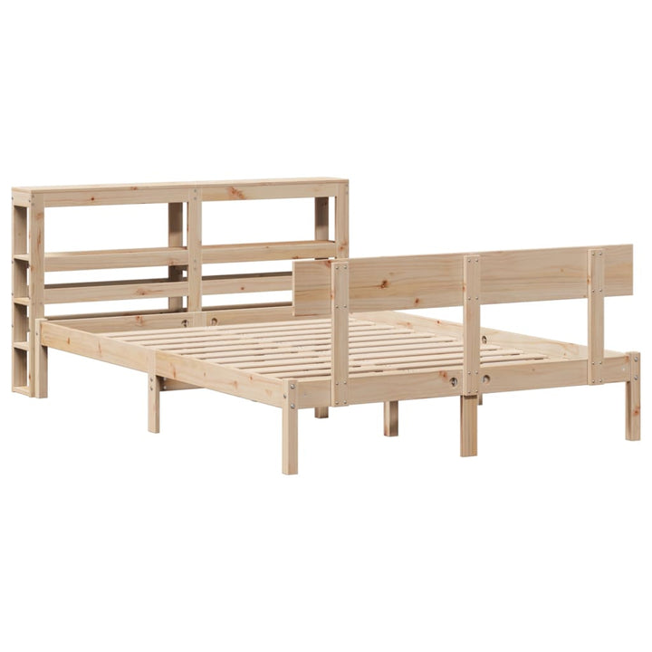 sengeramme uden madras 120x200 cm massivt fyrretræ