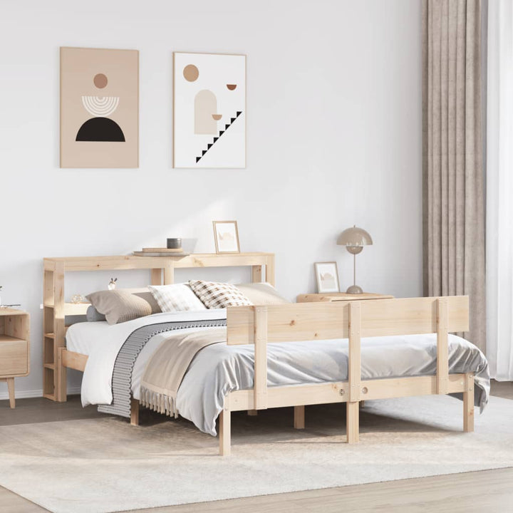 sengeramme uden madras 120x200 cm massivt fyrretræ