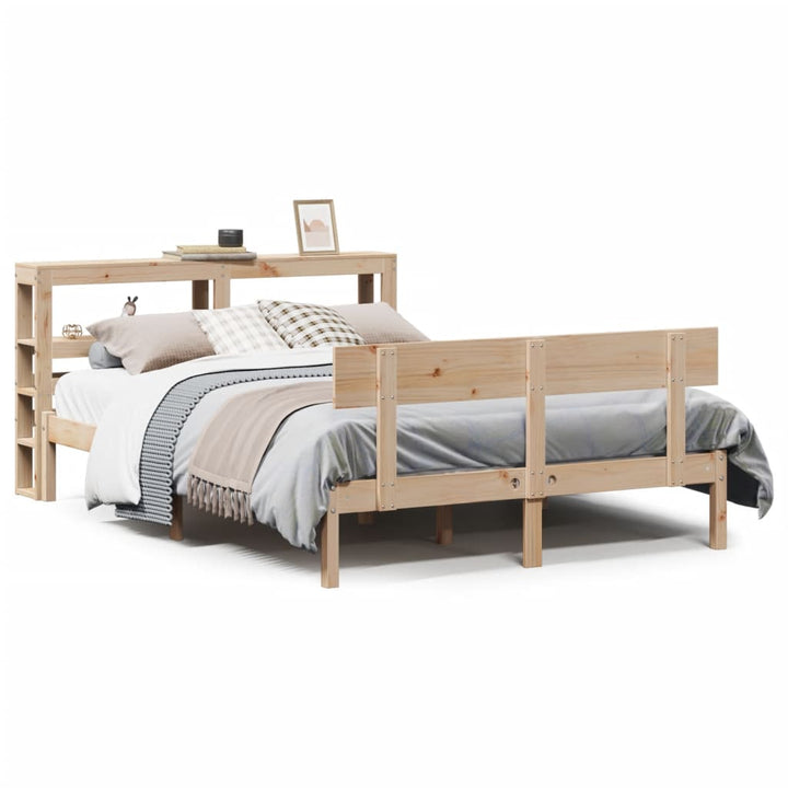 sengeramme uden madras 150x200 cm massivt fyrretræ