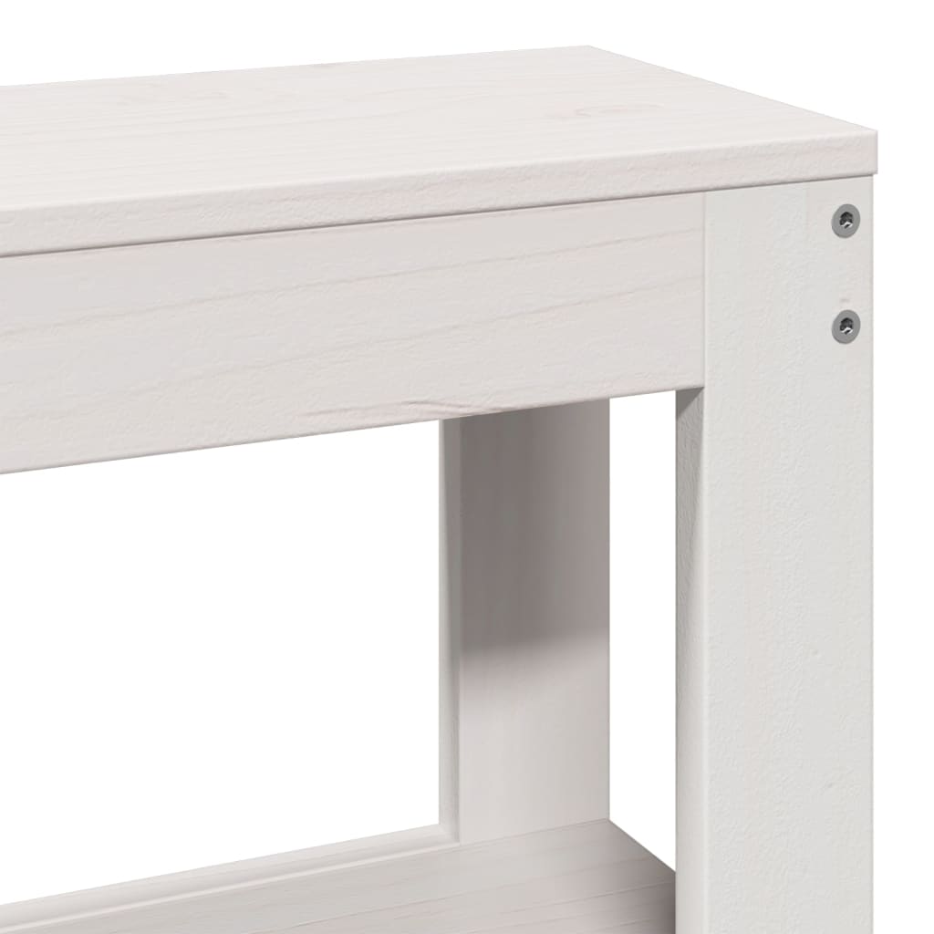 sengeramme uden madras 150x200 cm massivt fyrretræ hvid