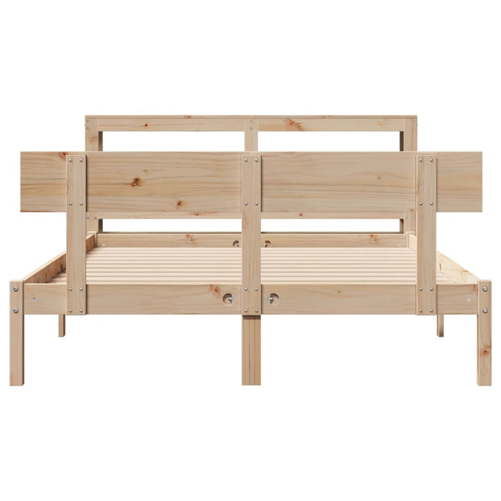 sengeramme uden madras 160x200 cm massivt fyrretræ