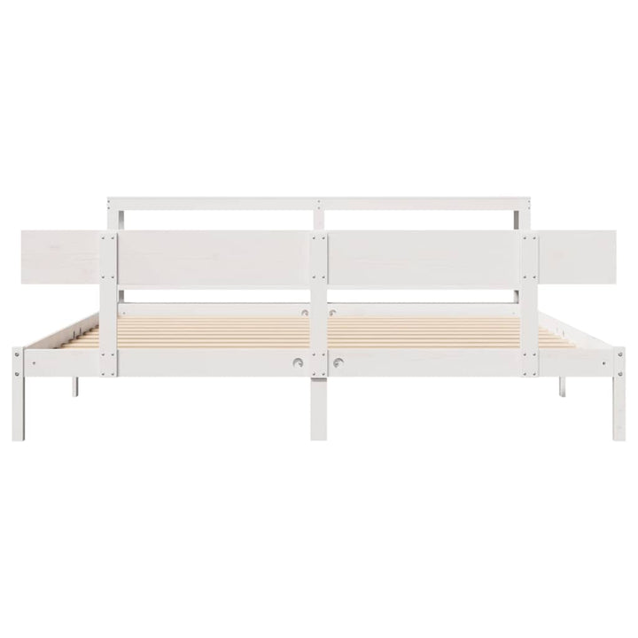 sengeramme uden madras 180x200 cm massivt fyrretræ hvid
