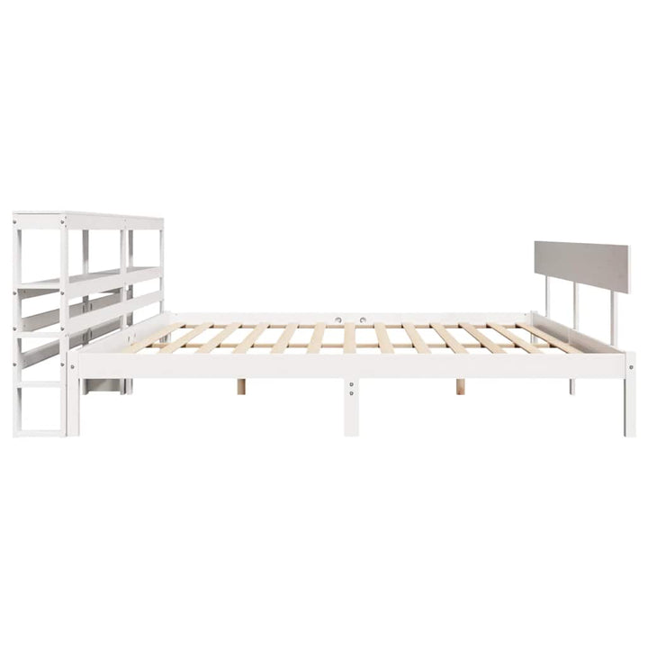sengeramme uden madras 180x200 cm massivt fyrretræ hvid
