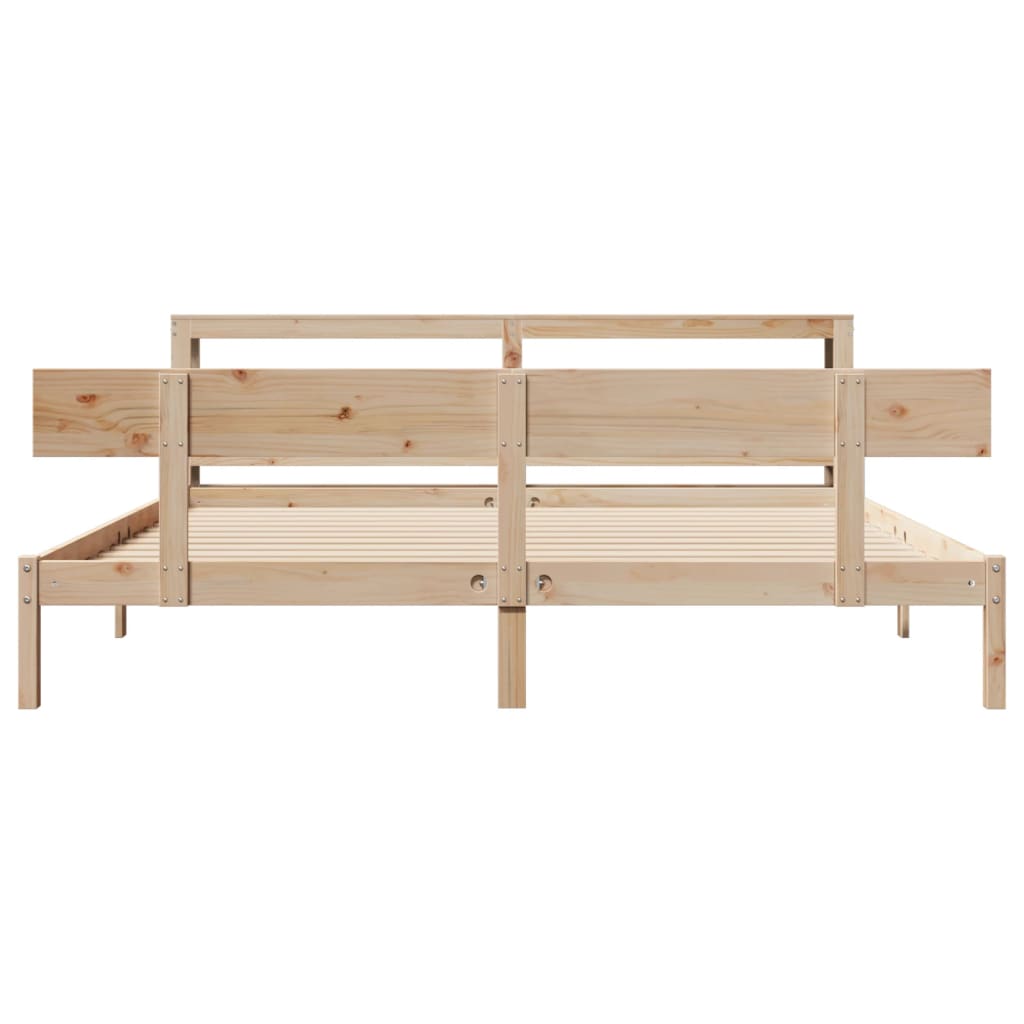 sengeramme uden madras 200x200 cm massivt fyrretræ