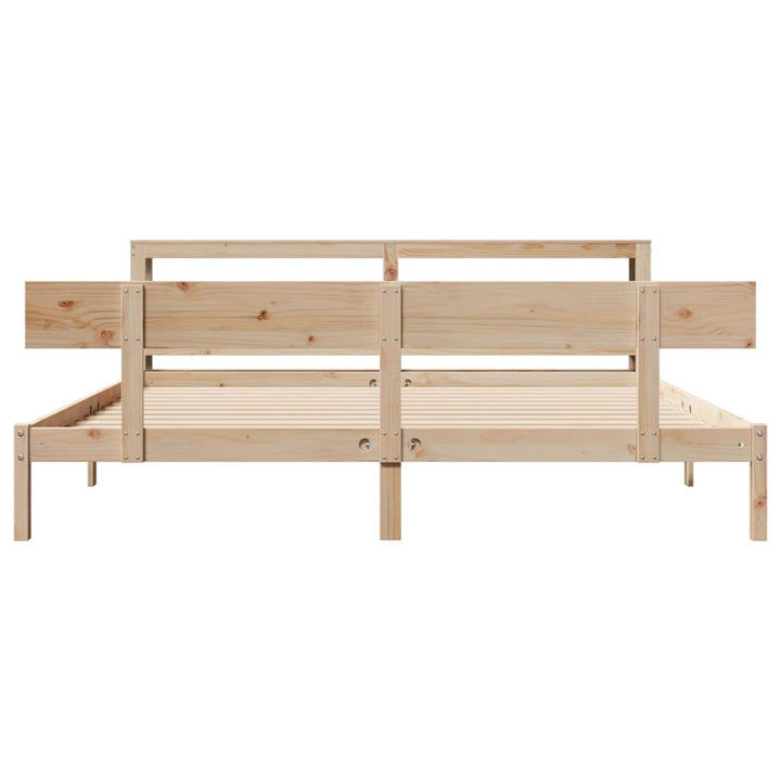 sengeramme uden madras 200x200 cm massivt fyrretræ
