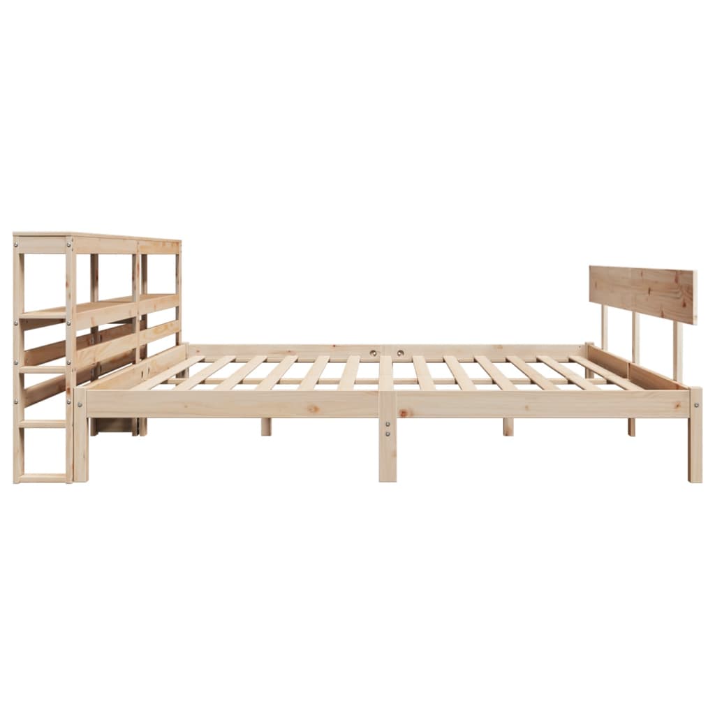 sengeramme uden madras 200x200 cm massivt fyrretræ