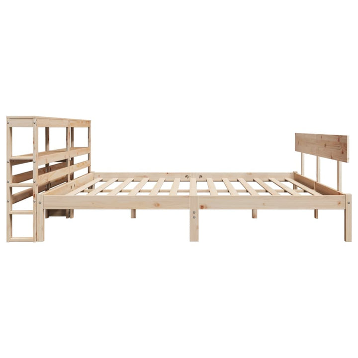sengeramme uden madras 200x200 cm massivt fyrretræ