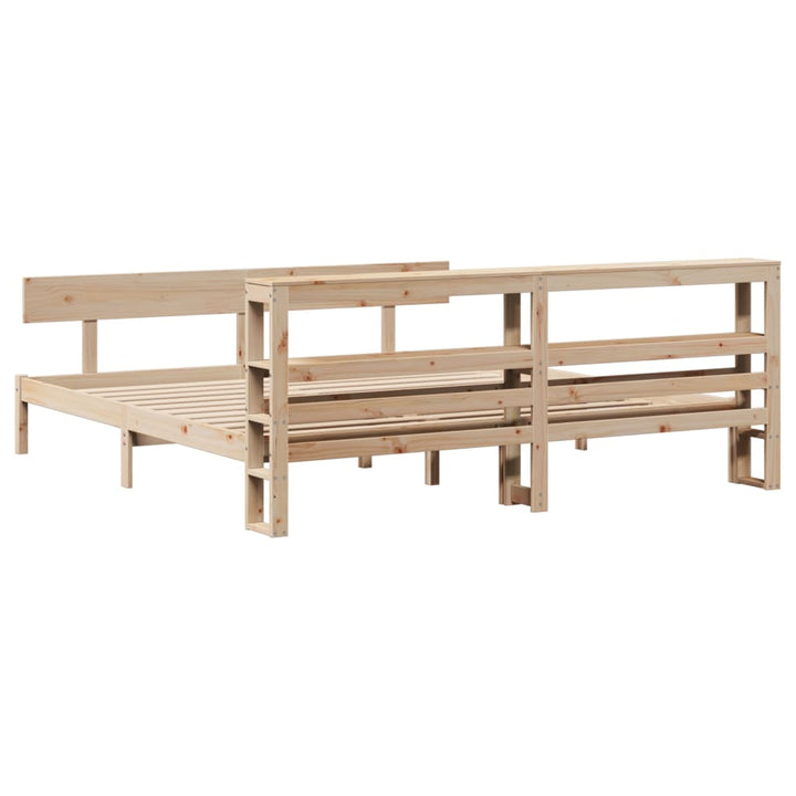 sengeramme uden madras 200x200 cm massivt fyrretræ