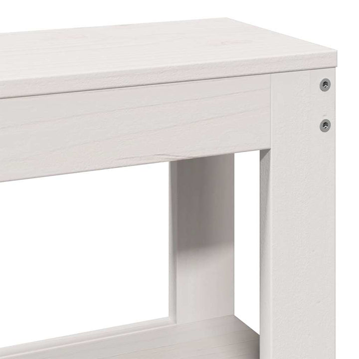 sengeramme uden madras 200x200 cm massivt fyrretræ hvid
