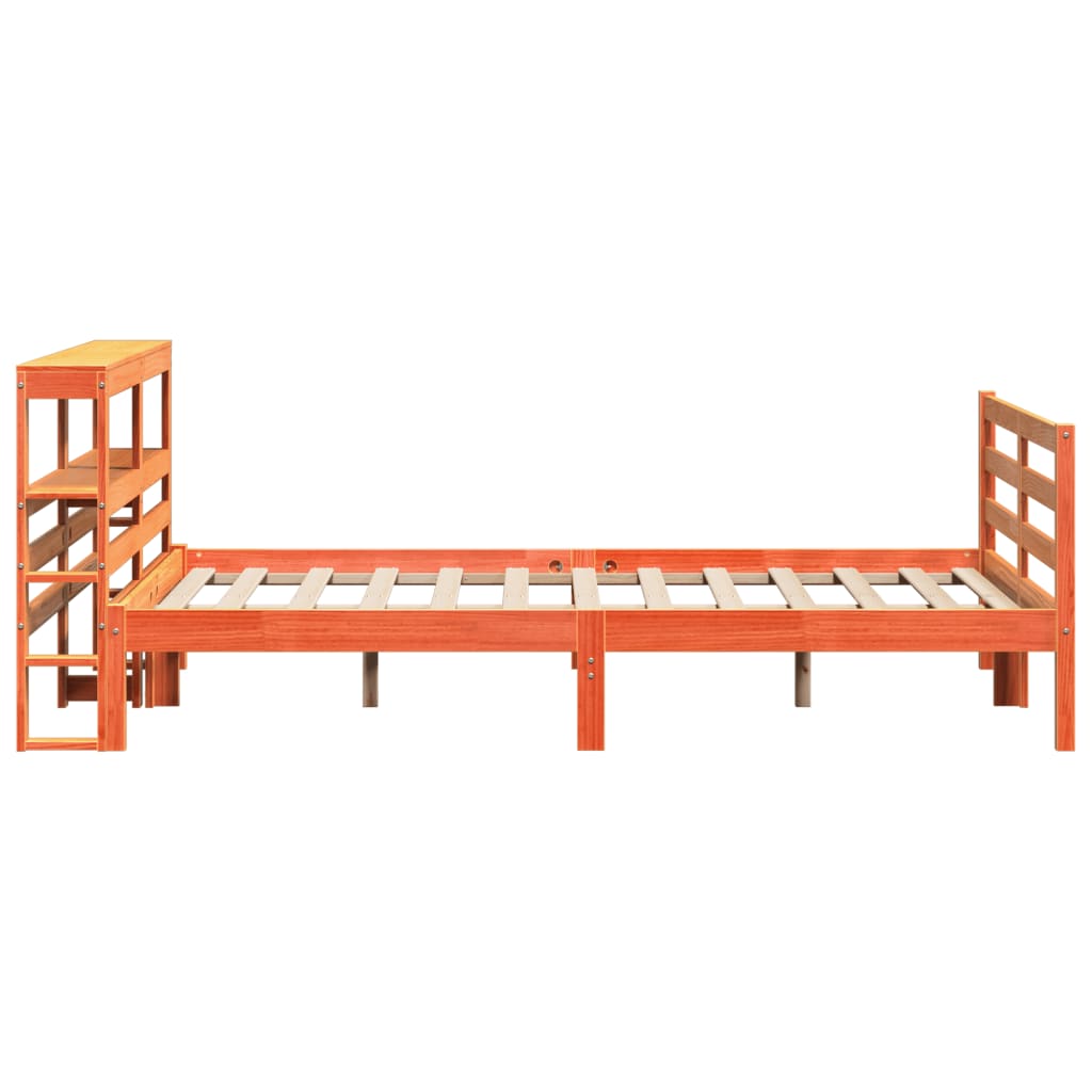 sengeramme uden madras 120x190 cm massivt fyrretræ gyldenbrun