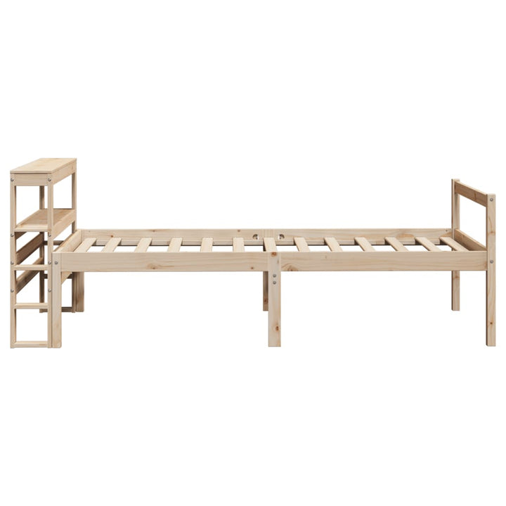 seniorseng med sengegavl 75x190 cm massivt fyrretræ