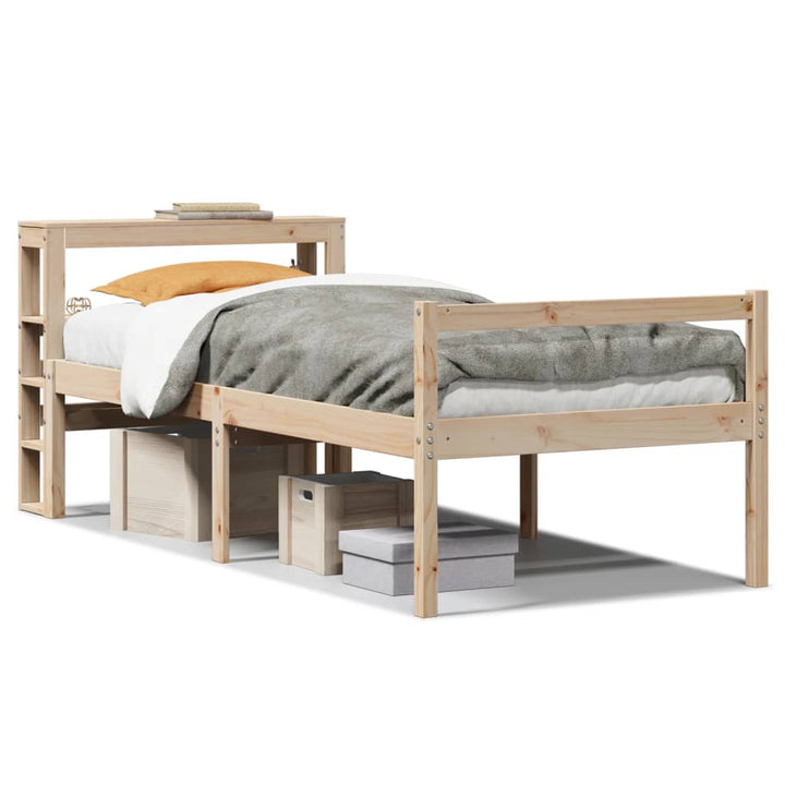 seniorseng med sengegavl 90x190 cm massivt fyrretræ