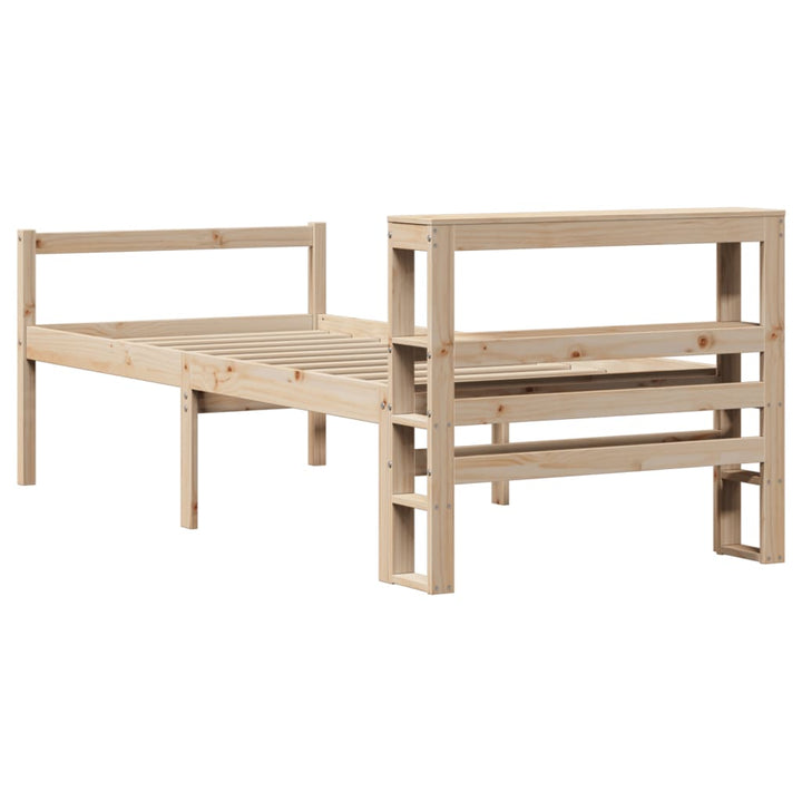 seniorseng med sengegavl 90x190 cm massivt fyrretræ