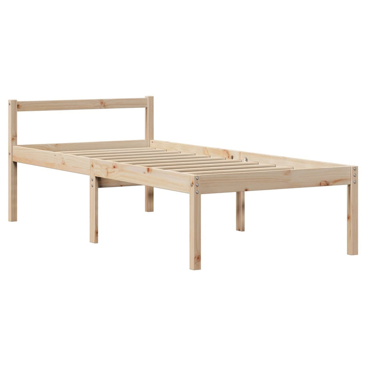 seniorseng med sengegavl 90x190 cm massivt fyrretræ