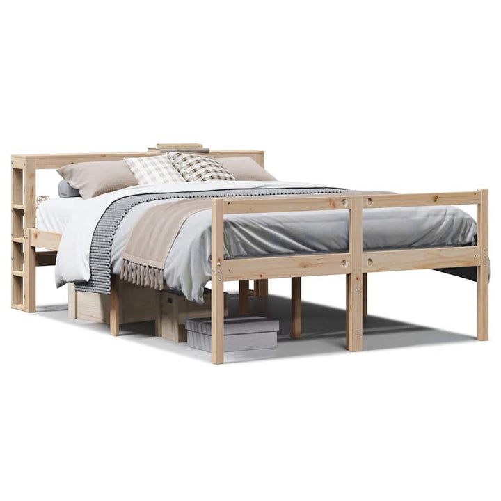 seniorseng med sengegavl 120x200 cm massivt fyrretræ