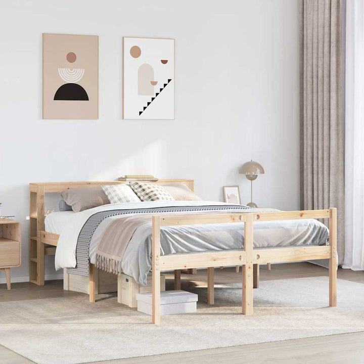 seniorseng med sengegavl 120x200 cm massivt fyrretræ