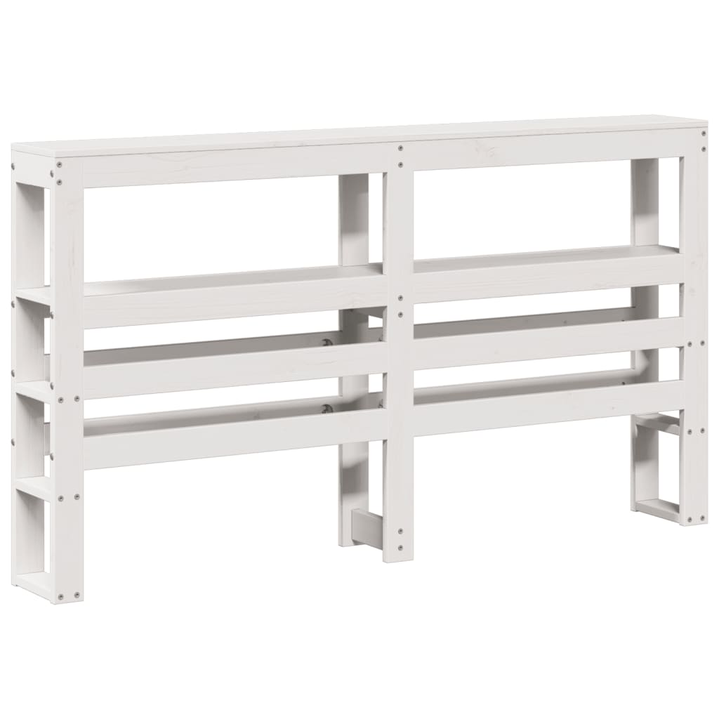 seniorseng med sengegavl 120x200 cm massivt fyrretræ hvid