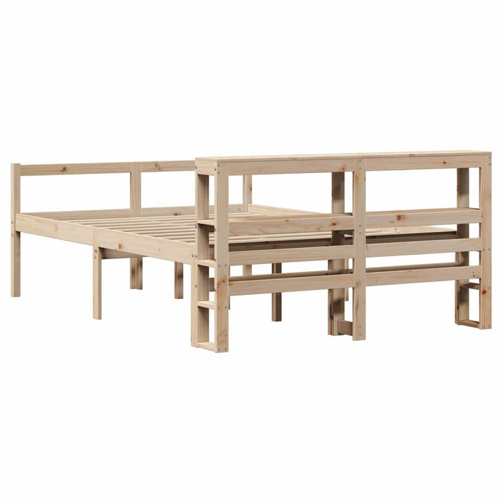 seniorseng med sengegavl 160x200 cm massivt fyrretræ