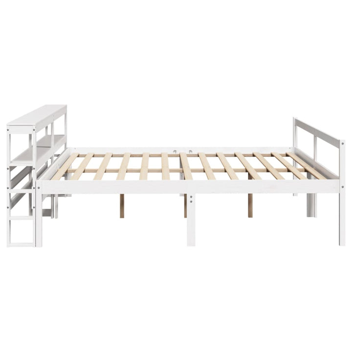 seniorseng med sengegavl 180x200 cm massivt fyrretræ hvid