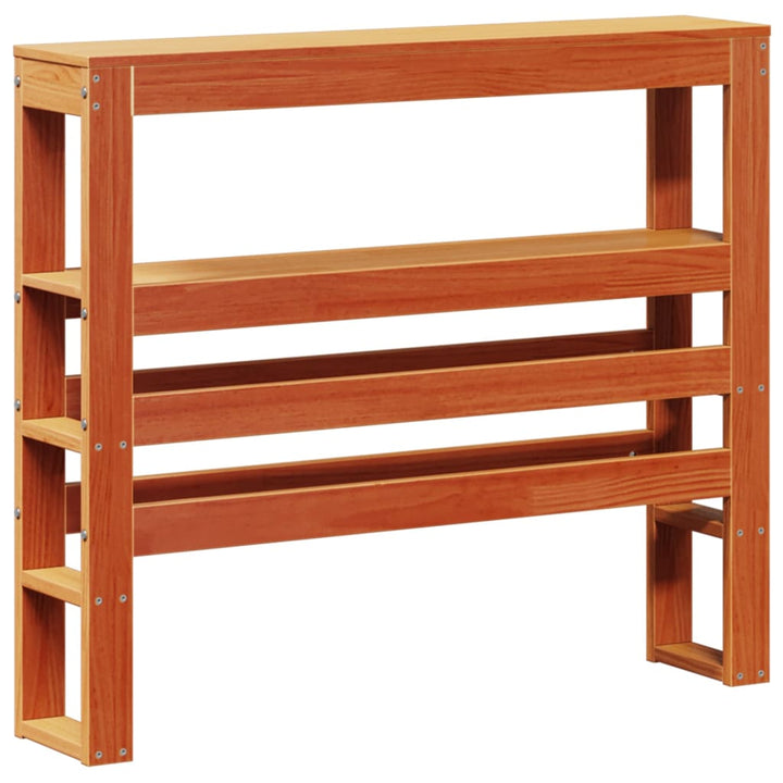 sengeramme med sengegavl 75x190 cm massivt fyrretræ gyldenbrun