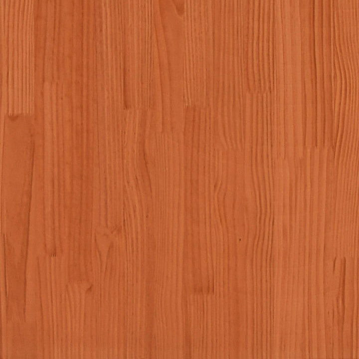 sengeramme med sengegavl 160x200 cm massivt fyrretræ gyldenbrun