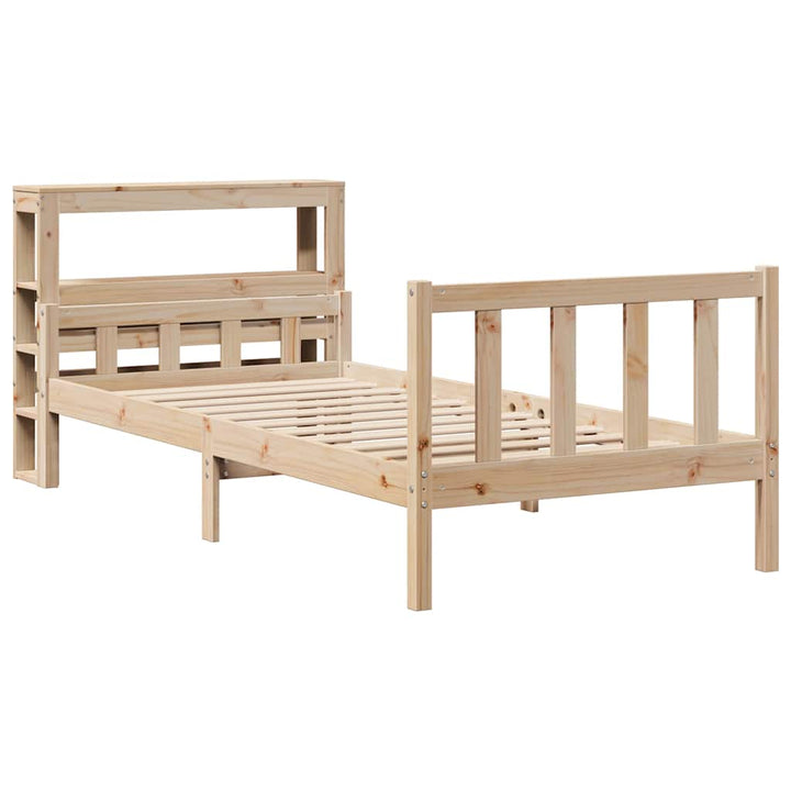 sengeramme uden madras 90x190 cm massivt fyrretræ