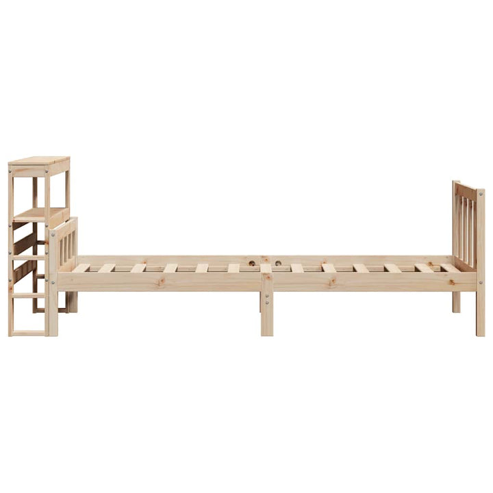 sengeramme uden madras 90x190 cm massivt fyrretræ